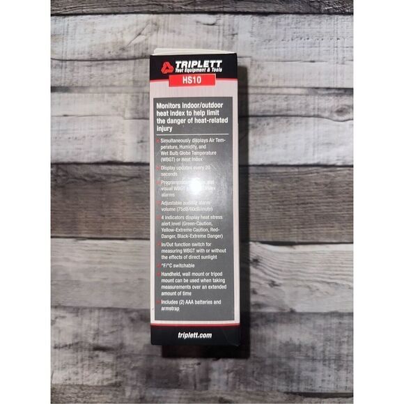 NEW IN BOX Triplett HS10 Heat Stress Wet Bulb Globe Temperature (WBGT) Meter - Picture 4 of 5